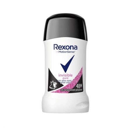 Rexona stick Invisible PURE 40ml | Kosmetické a dentální výrobky - Dámská kosmetika - Deodoranty - Tuhé deo, roll-on